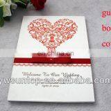 Red Hearts Satin Wedding Signature Guest Book Decorations Party Supplies thumbnail-1
