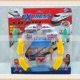 Kids Assemble Funny Wind up Express Train Toys With Road Sign Railway Toys thumbnail-1