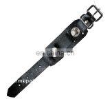 HMB-405D LEATHER BRACELET CUFFS WRIST BANDS BLACK WATCH BAND TYLE