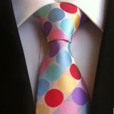 High Manscraft Brown Polyester Woven Necktie Classic Strips Knit