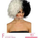 Half Dyed White and Half Dyed Black Human Hair Lace Front Wig for Women thumbnail-2