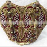 SILK CRYSTAL EVENING PARTY WEDDING CLUTCH BAG PURSE BRIDAL thumbnail-1