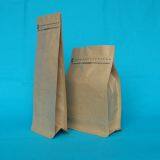 Laminated Kraft Paper Coffee Bag With Valve Cheap Recyclable Block Bottom Kraft Paper 250g 500g 1000g 1kg Custom Coffee Bags thumbnail-5