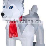 giant Christmas Inflatable dog with Santa hat for holiday decoration