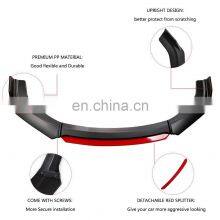 Auto Car Accessories Gloss Black+Red Universal Front Lip Auto Lips For All Cars thumbnail-4