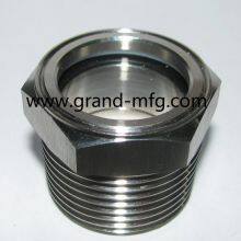 Male NPT 1 Inch Stainless Steel 304 Oil Level Sight Glass Liquid Level Gauge thumbnail-2