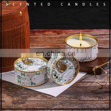 Wholesale Candles Private Label Round Handmade Tin Jar Natural Fragrance Soy Wax Travel Scented Candles thumbnail-2