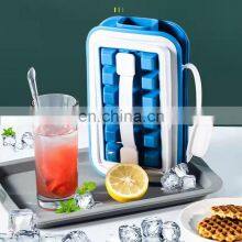 Latest Best Logo Portable 2022 Eco Friendly New 2 in 1 Small Custom Molds Ice Cube Tray Silicone
