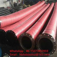 Large diameter flange connected water pump suction and drainage rubber pipe, large diameter steel wire rubber pipe