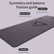 Custom Printed PU Leather Natural Rubber Yoga Mat for Fitness thumbnail-4