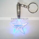 2015 Novely Crystal Led Logo Keychain ,wholesales Start Shape Led Keychain ,custom Star Glowing Keychain Light for Festival Gift thumbnail-2