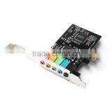 PCI Express PCI-E 5.1ch 6channels CMI8738 Audio Sound Card D5257A Fshow Windows7/8