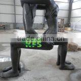 Bronze Abstract Hug Together Lover Sculpture