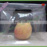 Wholesale Transparent Eight Edges Stand Up Pouch Sealing Slidder Zip Lock Fruit or Vegetables Bag with Hang Hole Air Holes