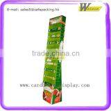 Supermarket Snacks Floor 9 Shelves Cardboard Promotion Display Rack