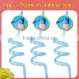 Promotional and Flexible Food Grade PET Drinking Straws With PVC Cartoon thumbnail-1