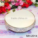Wedding Cake Stand With Bling Mirror Face;crystal Cake Stand Wedding(MH-2014)