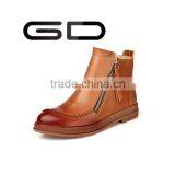 High Heels Boots Lady Ankle Shoes Woman Safety Leather Boot In Black thumbnail-3