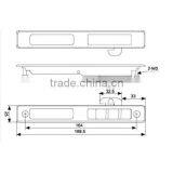 UPVC Double Sides Sliding Aluminium Flush Latch Locks thumbnail-3