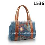 1536-2013 Latest designer handbags embroidery jean bags handmade