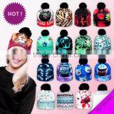 Popular Different Blood Color OEM Red Beabie Winter Red Cotton Beanie Hat thumbnail-6