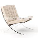 Modern Lobby Sofa Chair, Modern Style Leather Sofa, Barcelona Chair With Ottoman SF-505 thumbnail-2