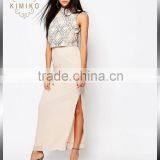 OEM Manufacture Two Pieces Women Fashion Dresses Without Sleeve thumbnail-1
