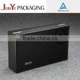 Black Embossing Metal Closure Book Shaped Faux Leather Book Box Quality Choice thumbnail-3