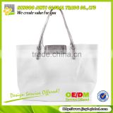 2013 white PVC shoulder bag with silver panel promotion shoulder bag