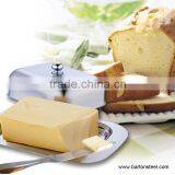 Stainless Steel Plastic Lid and Butter Dish thumbnail-1