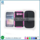 3 in 1 PC+TPU anti-skidding Hybrid Combo hard back cover case for Alcatel one touch pop C1-4015A