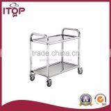 Mobile Catering Equipment 2 Tiers Assembled Modern Food Cart