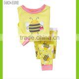 Fashionable Children Cartoon Pajamas Honeybee Image Yellow Pyjamas Sethoneybee Image Yellow Pyjamas thumbnail-1