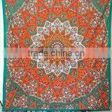 Green Star Mandala Tapestry Wall Hanging Wall Tapestry Mandala Wholesale Indian Tapestry thumbnail-1