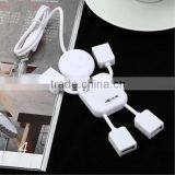 Small USB Four Port HUB USB2.0 USB Extension Splitter Dragging Quarters Line For Car Household Free Shipping thumbnail-6