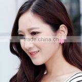 Sweetheart Big Faux Flower Earrings Anti Allergic Stud Earring For Women thumbnail-5