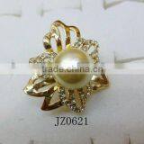 New Design 10k Gold Pearl Ring thumbnail-1