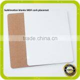 China manufacturer 19x23cm rectangular heat press mdf raw placemat