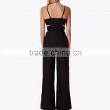 Trendy Top Sale Spaghetti Strap v Cut Out Bandage Long Black Sexy Jumpsuits for Woman thumbnail-4