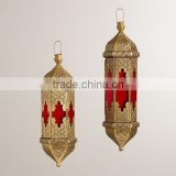 Moroccan garden lantern-Moroccan Home decor Indoor Glass lantern-Wholesale Islamic moroccan candle lantern