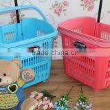 Shopping Trolley Basket With Colourful Baskets With Pulling Handle and Wheels. Selling With Cheap Price!. thumbnail-6