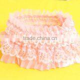 Fancy Dog Lace Pearls Collar Orange