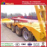 3 Axles FUWA Axles Heavy Machine Transport 80 Tons Gooseneck Low Bed Semi Truck Trailer thumbnail-1