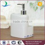 Purple Square Romantic Couple Decal Ceramic Soap Dispenser Bottle thumbnail-4