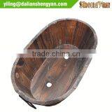Carbonized Treated Wood Large Oval Planters thumbnail-3