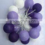 Outdoor Cotton 6cm Ball Led String Lights 1m 10leds Fairy Christmas Lamp Home Wedding Party thumbnail-3