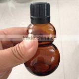 Unique Shaped Amber Boston Round Glass Bottles thumbnail-3