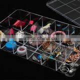 12&18 Lattices With Cover Clear Plastic Sundries Storage Box Jewelry Box thumbnail-6