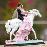 Custom White Horse European High-quality Resin Bride and Groom Figurines thumbnail-4