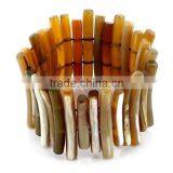 High Quality Best Selling Buffalo Horn Yellow Black Modern Bracelet From Vietnam thumbnail-1